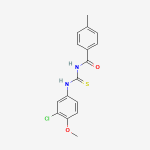 N-{[(3-chloro-4-methoxyphenyl)amino]carbonothioyl}-4-methylbenzamide