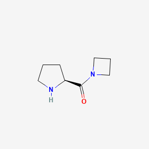 molecular formula C8H14N2O B573530 (S)-Azetidin-1-yl(pyrrolidin-2-yl)methanone CAS No. 175155-21-2