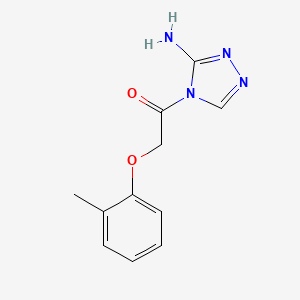 molecular formula C11H12N4O2 B5735315 4-[(2-methylphenoxy)acetyl]-4H-1,2,4-triazol-3-amine 