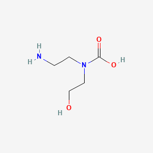 molecular formula C5H12N2O3 B573534 (2-Aminoethyl)(2-hydroxyethyl)carbamic acid CAS No. 189072-55-7