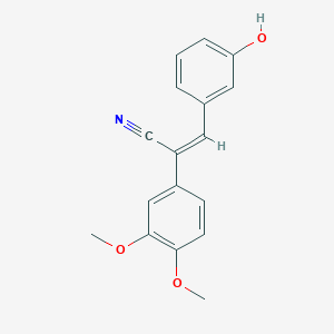 (Z)-2-(3,4-dimethoxyphenyl)-3-(3-hydroxyphenyl)prop-2-enenitrile