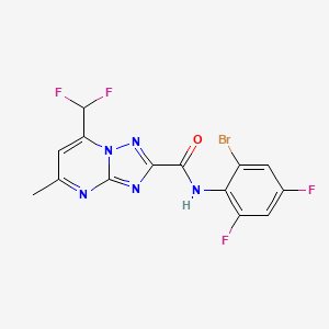 N-(2-bromo-4,6-difluorophenyl)-7-(difluoromethyl)-5-methyl[1,2,4]triazolo[1,5-a]pyrimidine-2-carboxamide