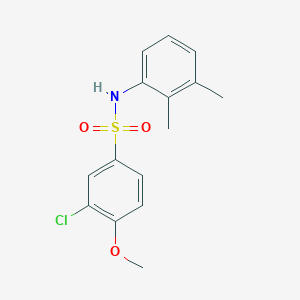 molecular formula C15H16ClNO3S B5735390 3-chloro-N-(2,3-dimethylphenyl)-4-methoxybenzenesulfonamide 