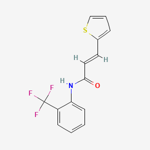 molecular formula C14H10F3NOS B5735392 (2E)-3-(thiophen-2-yl)-N-[2-(trifluoromethyl)phenyl]prop-2-enamide 