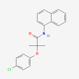 molecular formula C20H18ClNO2 B5735398 2-(4-chlorophenoxy)-2-methyl-N-(naphthalen-1-yl)propanamide 