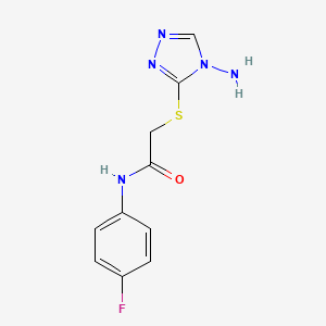 molecular formula C10H10FN5OS B5735401 2-[(4-amino-4H-1,2,4-triazol-3-yl)thio]-N-(4-fluorophenyl)acetamide 