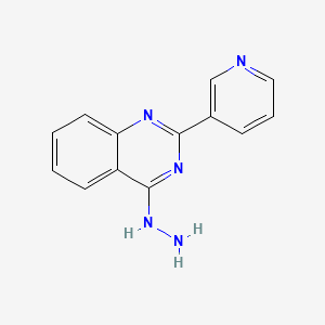 molecular formula C13H11N5 B5735417 4-hydrazino-2-(3-pyridinyl)quinazoline 