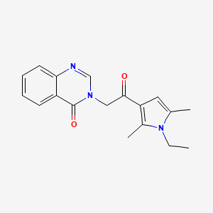 molecular formula C18H19N3O2 B5735423 3-(2-(1-ethyl-2,5-dimethyl-1H-pyrrol-3-yl)-2-oxoethyl)quinazolin-4(3H)-one 