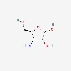 molecular formula C5H11NO4 B573543 (2S,3R,4S,5S)-4-Amino-5-(hydroxymethyl)tetrahydrofuran-2,3-diol CAS No. 181229-69-6
