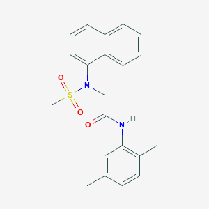 molecular formula C21H22N2O3S B5735430 N~1~-(2,5-dimethylphenyl)-N~2~-(methylsulfonyl)-N~2~-1-naphthylglycinamide 