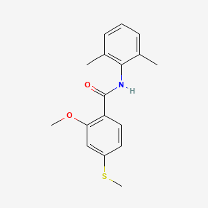 molecular formula C17H19NO2S B5735455 N-(2,6-dimethylphenyl)-2-methoxy-4-(methylthio)benzamide 