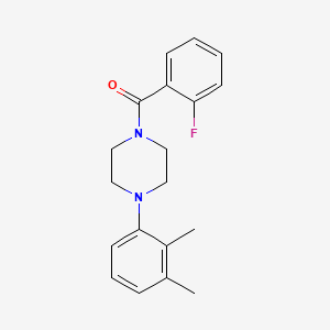 molecular formula C19H21FN2O B5735463 1-(2,3-dimethylphenyl)-4-(2-fluorobenzoyl)piperazine 