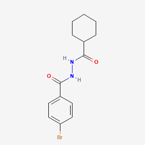 molecular formula C14H17BrN2O2 B5735473 4-bromo-N'-(cyclohexylcarbonyl)benzohydrazide 