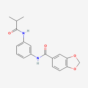 N-[3-(isobutyrylamino)phenyl]-1,3-benzodioxole-5-carboxamide