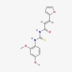 molecular formula C16H16N2O4S B5735484 N-{[(2,4-dimethoxyphenyl)amino]carbonothioyl}-3-(2-furyl)acrylamide 