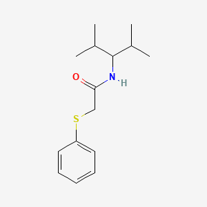 molecular formula C15H23NOS B5735520 N-(2,4-dimethylpentan-3-yl)-2-phenylsulfanylacetamide 