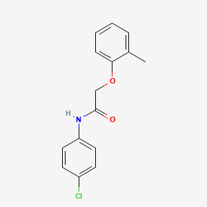 molecular formula C15H14ClNO2 B5735526 N-(4-chlorophenyl)-2-(2-methylphenoxy)acetamide 