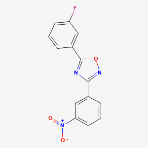 5-(3-fluorophenyl)-3-(3-nitrophenyl)-1,2,4-oxadiazole