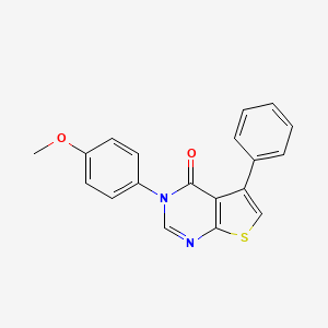 molecular formula C19H14N2O2S B5735549 3-(4-甲氧基苯基)-5-苯基噻吩并[2,3-d]嘧啶-4(3H)-酮 