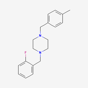 molecular formula C19H23FN2 B5735550 1-(2-fluorobenzyl)-4-(4-methylbenzyl)piperazine 