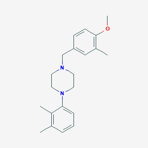 molecular formula C21H28N2O B5735553 1-(2,3-dimethylphenyl)-4-(4-methoxy-3-methylbenzyl)piperazine 