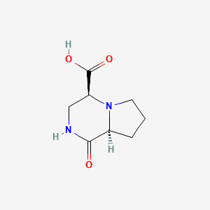 molecular formula C8H12N2O3 B573556 (4S,8AS)-1-Oxooctahydropyrrolo[1,2-A]pyrazine-4-carboxylic acid CAS No. 175233-04-2