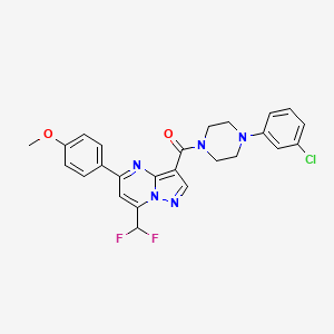 molecular formula C25H22ClF2N5O2 B5735576 1-(3-CHLOROPHENYL)-4-[7-(DIFLUOROMETHYL)-5-(4-METHOXYPHENYL)PYRAZOLO[1,5-A]PYRIMIDINE-3-CARBONYL]PIPERAZINE 