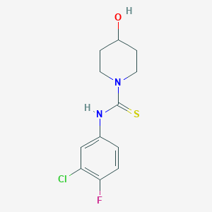 N-(3-chloro-4-fluorophenyl)-4-hydroxypiperidine-1-carbothioamide