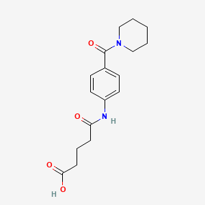 5-oxo-5-{[4-(1-piperidinylcarbonyl)phenyl]amino}pentanoic acid