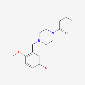 1-(2,5-dimethoxybenzyl)-4-(3-methylbutanoyl)piperazine