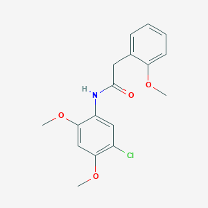 molecular formula C17H18ClNO4 B5735618 N-(5-chloro-2,4-dimethoxyphenyl)-2-(2-methoxyphenyl)acetamide 