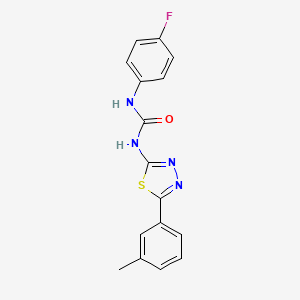 molecular formula C16H13FN4OS B5735638 N-(4-fluorophenyl)-N'-[5-(3-methylphenyl)-1,3,4-thiadiazol-2-yl]urea 