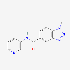 molecular formula C13H11N5O B5735641 1-methyl-N-3-pyridinyl-1H-1,2,3-benzotriazole-5-carboxamide 