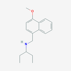 molecular formula C17H23NO B5735649 (1-ethylpropyl)[(4-methoxy-1-naphthyl)methyl]amine 