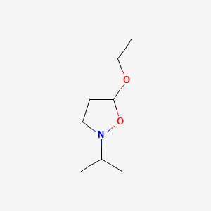 molecular formula C8H17NO2 B573566 2-Isopropyl-5-ethoxyisoxazolidine CAS No. 174497-84-8