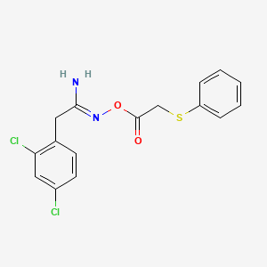 2-(2,4-dichlorophenyl)-N'-{[(phenylthio)acetyl]oxy}ethanimidamide