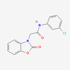 molecular formula C15H11ClN2O3 B5735675 N-(3-chlorophenyl)-2-(2-oxo-1,3-benzoxazol-3(2H)-yl)acetamide 