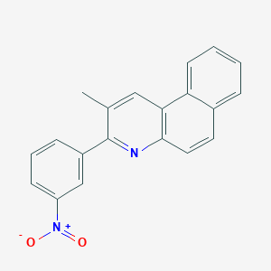 molecular formula C20H14N2O2 B5735693 2-甲基-3-(3-硝基苯基)苯并[f]喹啉 