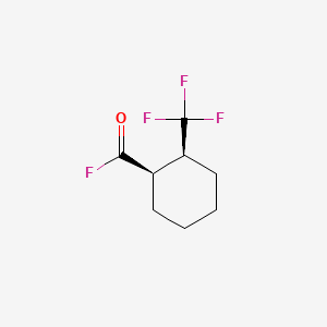 molecular formula C8H10F4O B573570 (1R,2S)-2-(trifluoromethyl)cyclohexane-1-carbonyl fluoride CAS No. 161117-11-9