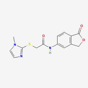 2-[(1-methyl-1H-imidazol-2-yl)thio]-N-(1-oxo-1,3-dihydro-2-benzofuran-5-yl)acetamide