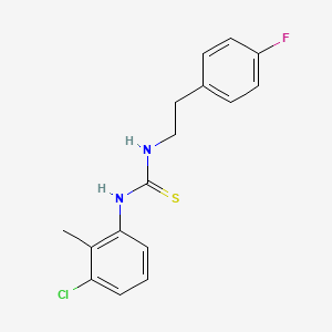 molecular formula C16H16ClFN2S B5735721 N-(3-chloro-2-methylphenyl)-N'-[2-(4-fluorophenyl)ethyl]thiourea 