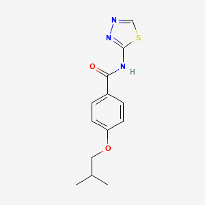 molecular formula C13H15N3O2S B5735731 4-isobutoxy-N-1,3,4-thiadiazol-2-ylbenzamide 