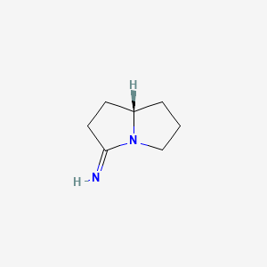 molecular formula C7H12N2 B573574 (S)-Tetrahydro-1H-pyrrolizin-3(2H)-imine CAS No. 179685-47-3