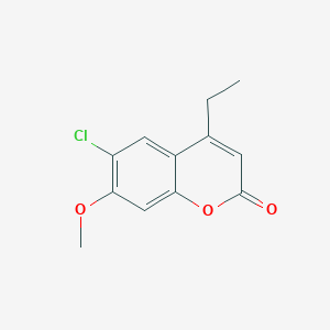 molecular formula C12H11ClO3 B5735758 6-chloro-4-ethyl-7-methoxy-2H-chromen-2-one 