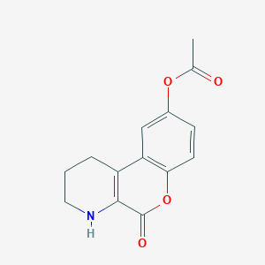 5-oxo-1,3,4,5-tetrahydro-2H-chromeno[3,4-b]pyridin-9-yl acetate