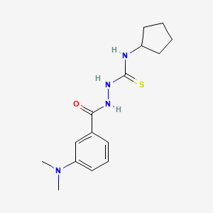 N-cyclopentyl-2-[3-(dimethylamino)benzoyl]hydrazinecarbothioamide