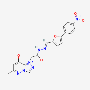 6-methyl-1-[2-(2-{[5-(4-nitrophenyl)-2-furyl]methylene}hydrazino)-2-oxoethyl]-1H-[1,2,4]triazolo[4,3-b]pyridazin-4-ium-8-olate