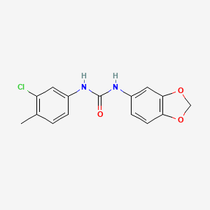 N-1,3-benzodioxol-5-yl-N'-(3-chloro-4-methylphenyl)urea