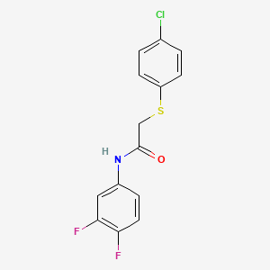 2-[(4-chlorophenyl)thio]-N-(3,4-difluorophenyl)acetamide