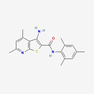 molecular formula C19H21N3OS B5735829 3-amino-N-mesityl-4,6-dimethylthieno[2,3-b]pyridine-2-carboxamide 